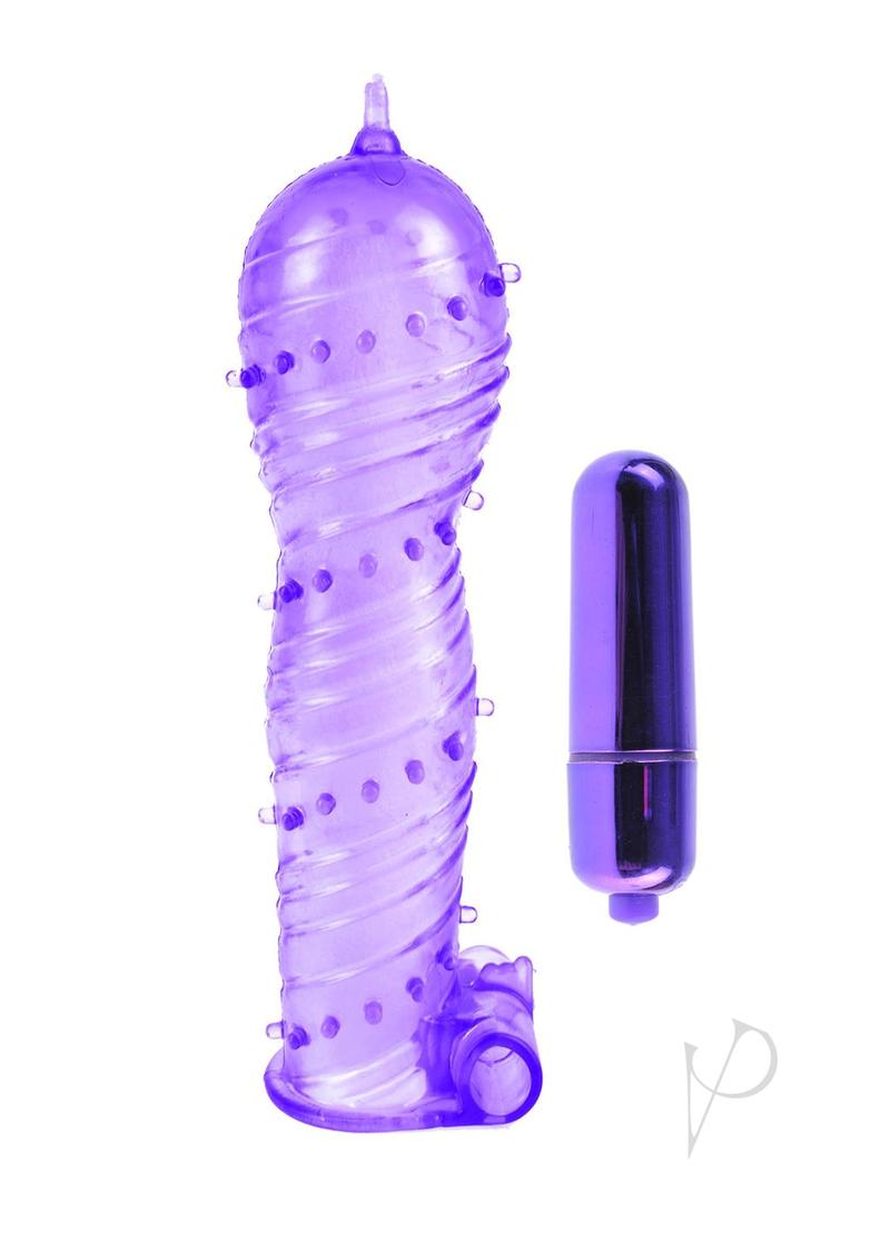 Classix Textured Sleeve and Bullet Vibrator - Purple