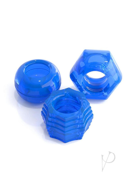 Classix Deluxe Cock Ring Set (2 piece kit) - Blue