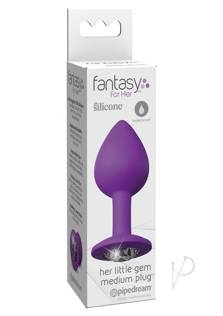 Fantasy For Her Her Little Gem Medium Plug Anal Play Silicone Waterproof - Purple