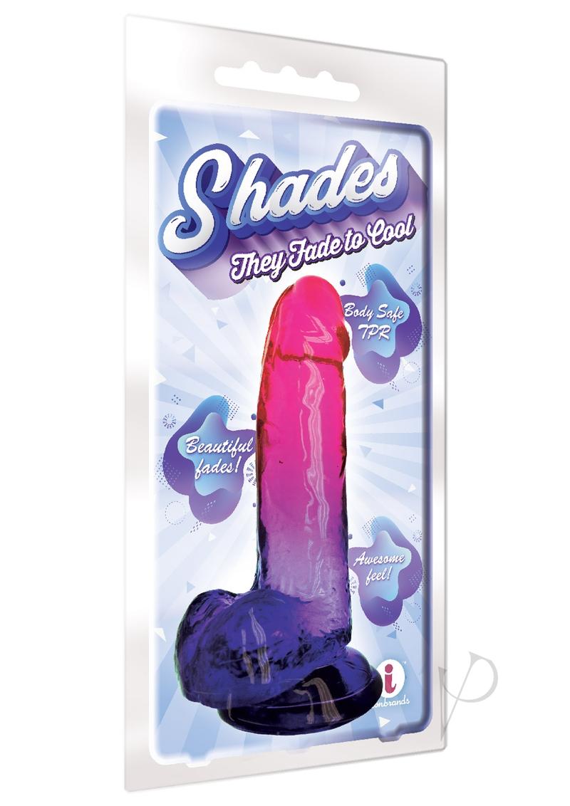 Shades Gradient Dildo 8in - Pink and Plum