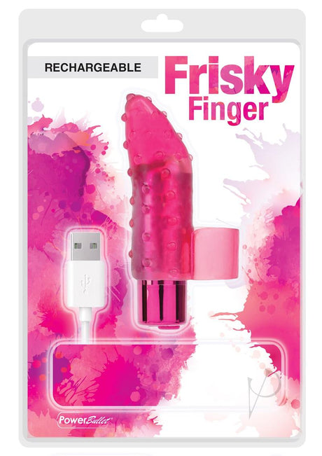 PowerBullet Frisky Finger Rechargeable Finger Massager - Pink