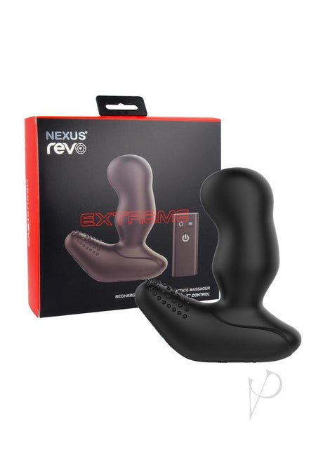 Nexus Revo Extreme Rechargeable Silicone Remote Control Rotating Prostate Massager with Remote Control- Black