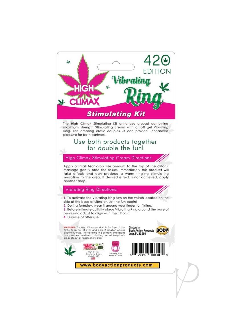 High Climax Cock Ring Stimulating Kit - Pink