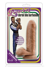 Loverboy Derek The Bartender Dildo with Balls 7in - Caramel