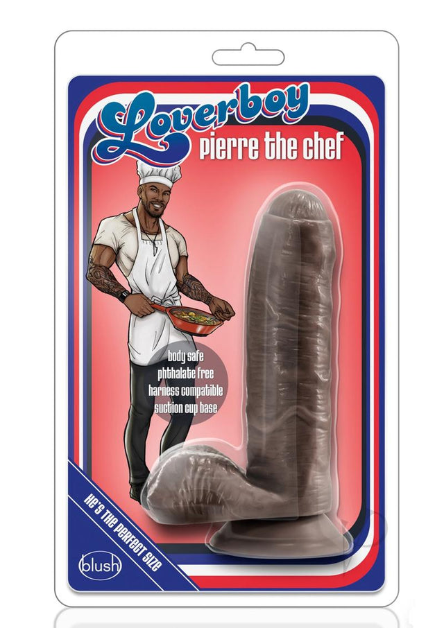 Loverboy Pierre The Chef Dildo with Balls 7in - Chocolate