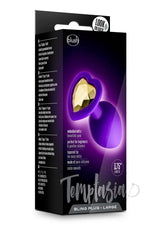 Temptasia Bling Silicone Anal Plug Large 3.75in - Purple