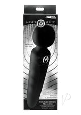 Master Series Thunderstick Premium Rechargeable Silicone Wand - Black