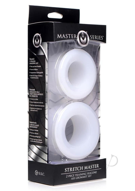 Master Series Stretch Master 2 Piece Training Silicone Ass Grommet Set - White