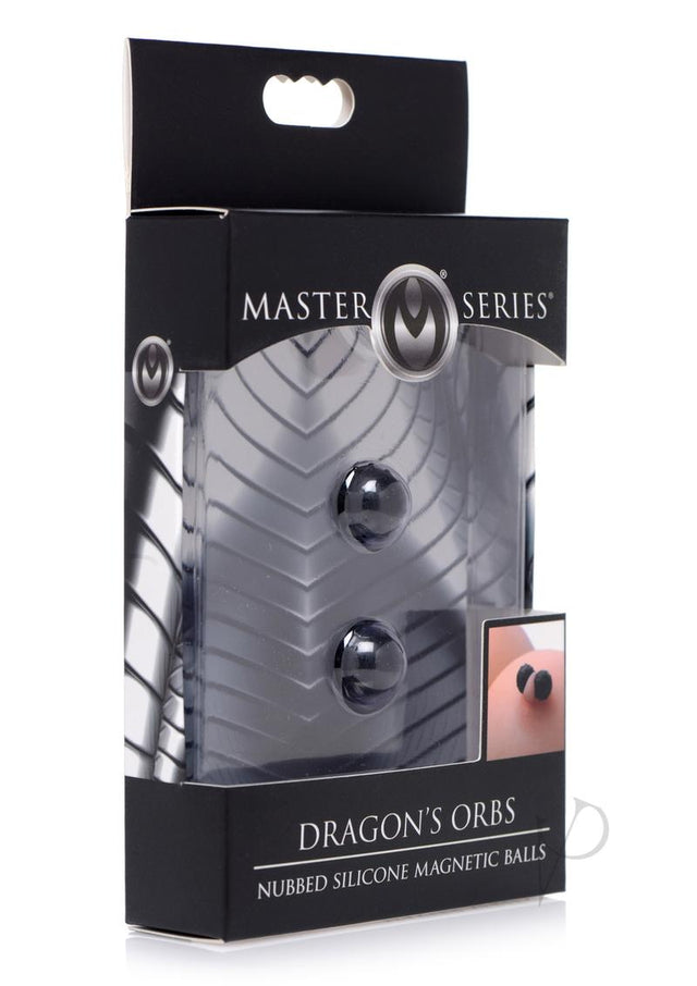 Master Series Dragon's Orbs Nubbed Silicone Magnetic Balls - Black