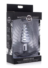 Master Series Dark Hive Metal and Silicone Anal Plug - Silver