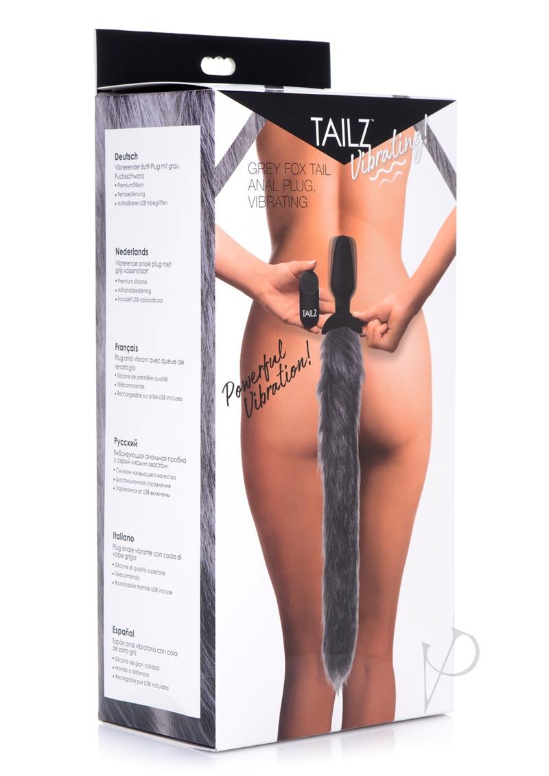 Tailz Vibrating Fox Tail - Gray