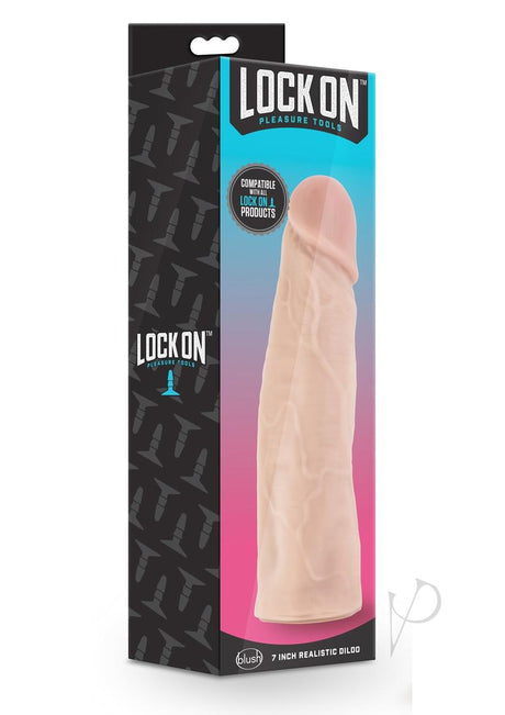 Lock On Realistic Lock On Dildo 7in - Vanilla