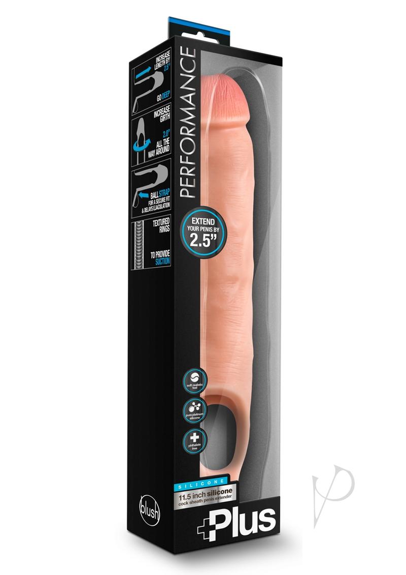 Performance Plus Silicone Cock Sheath Penis Extender 11.5in - Vanilla