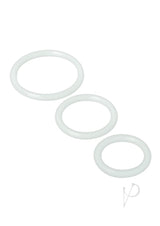 Trinity Men Silicone Cock Rings - 3 pack - Clear