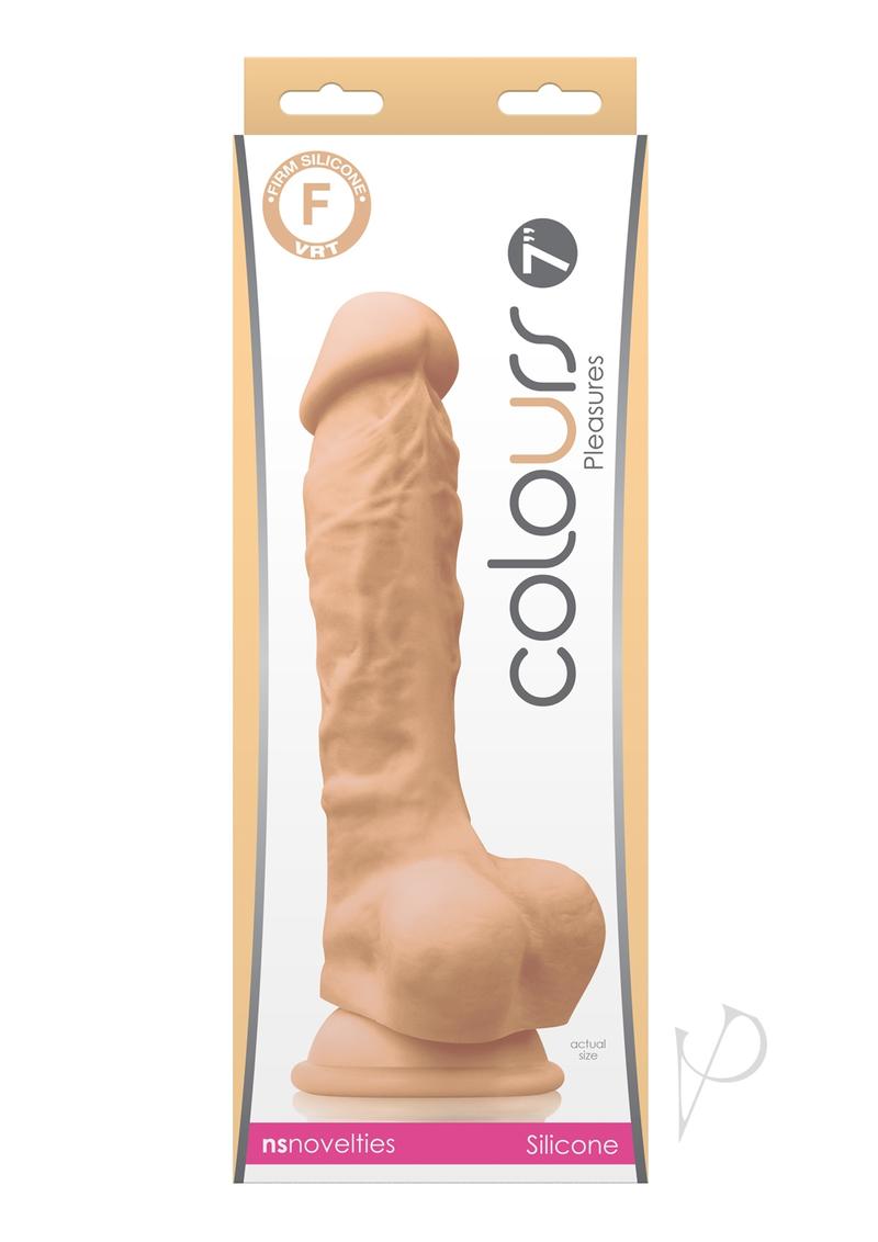 Colours Pleasure Silicone Dildo 7in - Vanilla