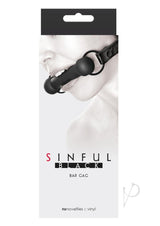 Sinful Silicone Bar Gag - Black