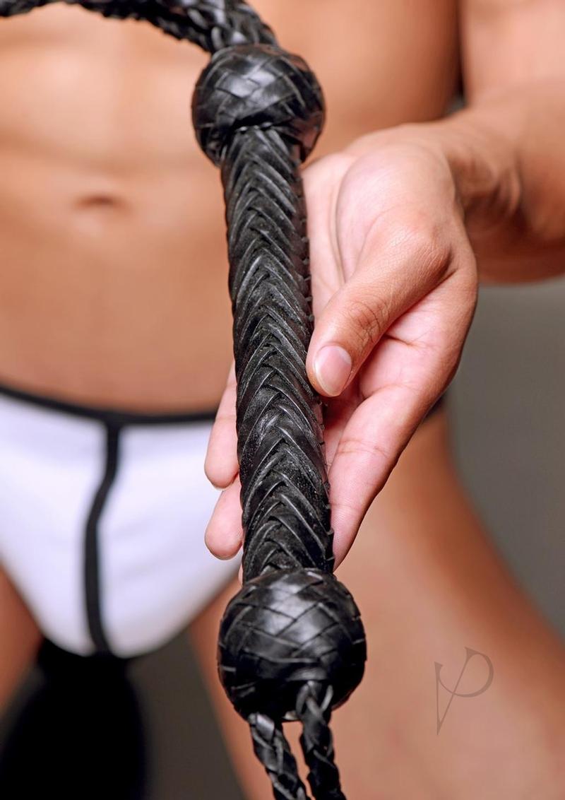 Strict Leather Four Lash Whip - Black