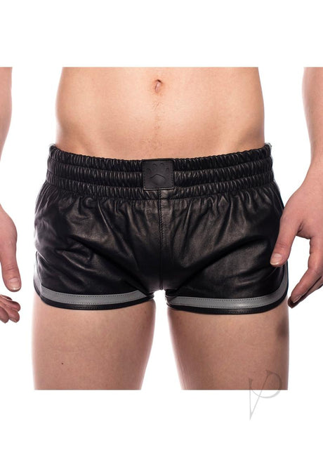 Prowler RED Leather Sport Shorts - Small - Black/Gray