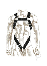 Prowler RED Butch Body Harness - Large - Black/Silver