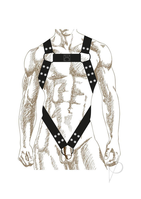 Prowler RED Butch Body Harness - Small - Black/Silver