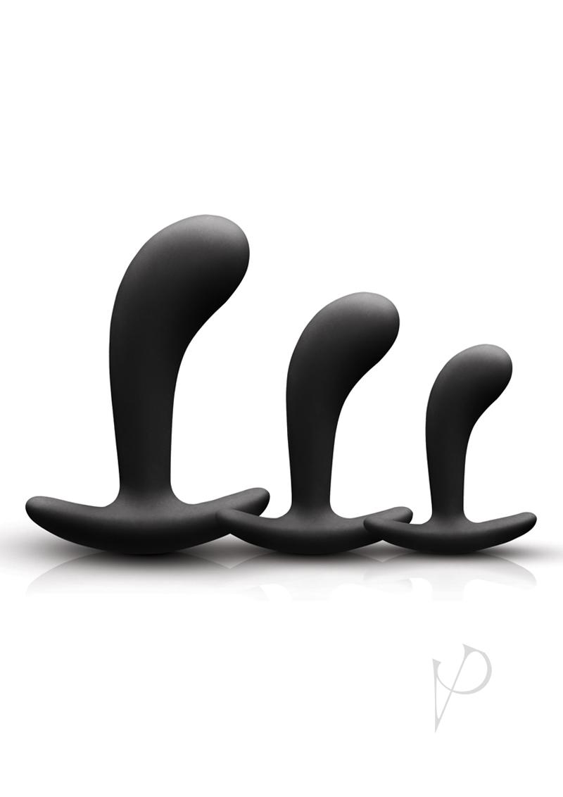 Renegade P Spot Kit Silicone Anal Plugs (Set of 3) - Black