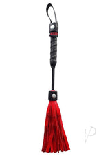 Rouge Leather Mini Flogger - Red