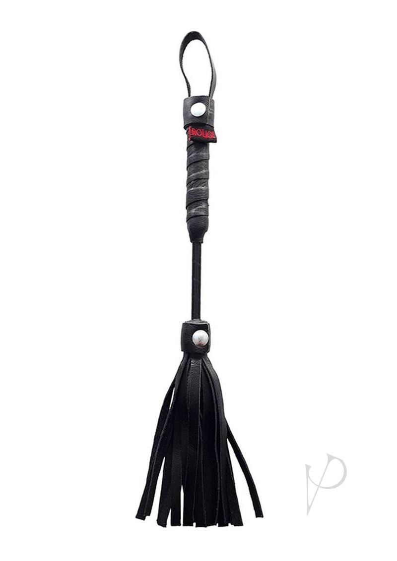 Rouge Leather Mini Flogger - Black