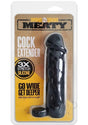 Boneyard Meaty 3X Stretch Silicone Penis Extender 6.5in - Black