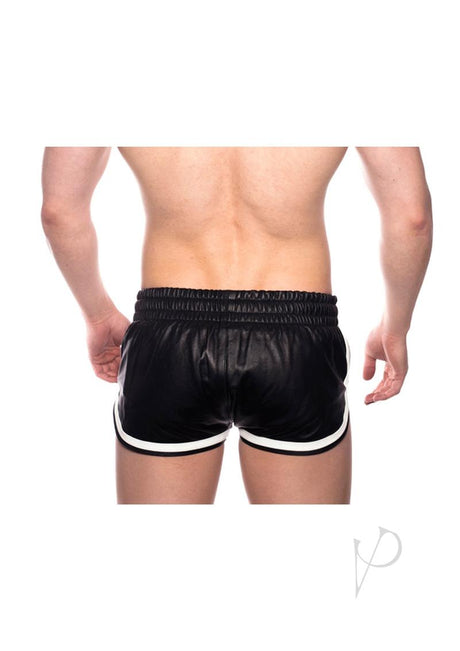 Prowler RED Leather Sport Shorts - XLarge - Black/White