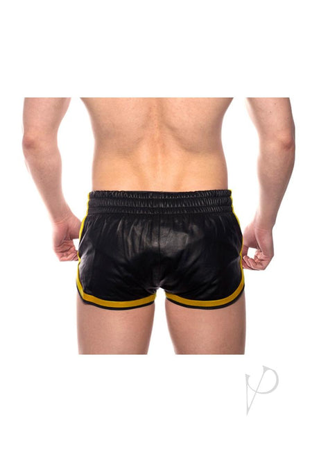 Prowler RED Leather Sport Shorts - XLarge - Black/Yellow