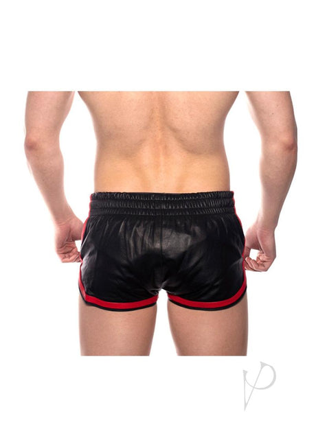 Prowler RED Leather Sport Shorts - XSmall - Black/Red