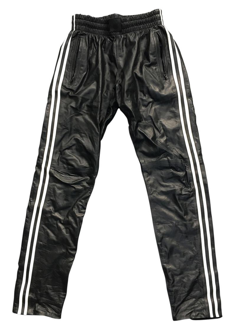 Prowler RED Leather Joggers - Large - Black/White