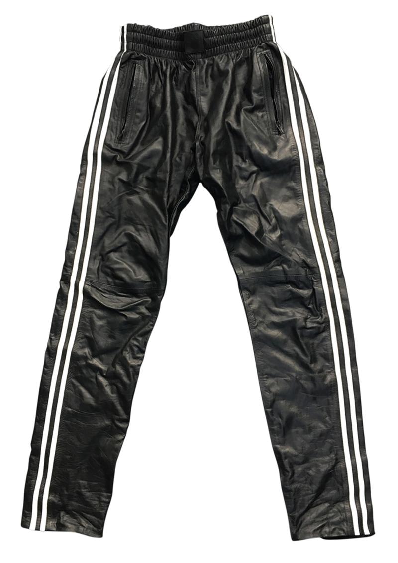 Prowler RED Leather Joggers - Medium - Black/White