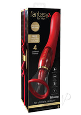 Fantasy For Her Her Ultimate Pleasure 24K Gold Luxury Edition Silicone Vibrating Multi-Speed USB Rechargeable Clit Stimulator Waterproof - Red