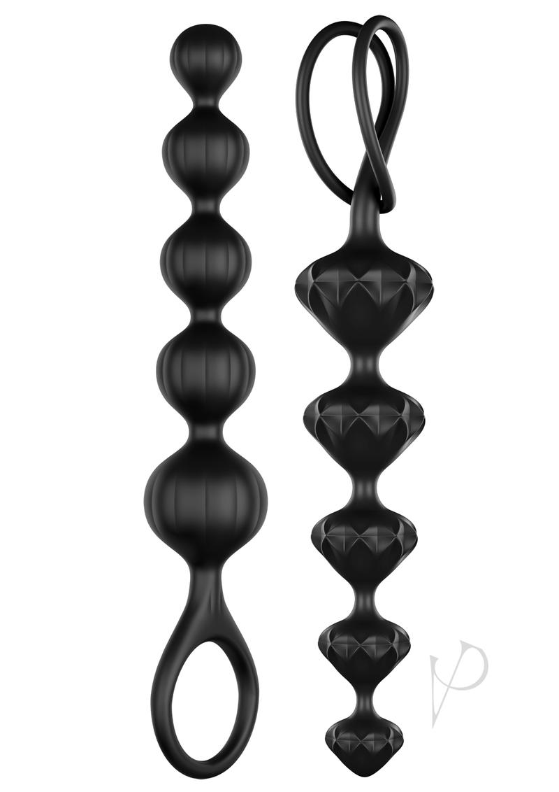 Satisfyer Love Beads Silicone Anal Beads Black (2 each per set)