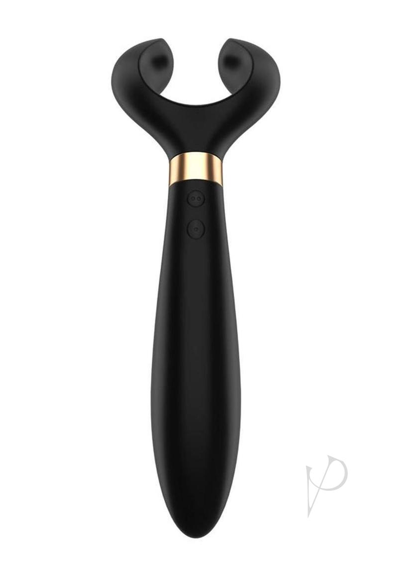 Satisfyer Endless Fun Silicone Magnetic USB Recharge Multifunctional Vibrator Waterproof Black