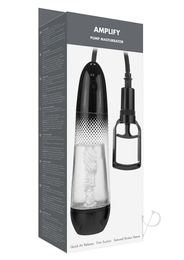 ME YOU US Amplify Pump Masturbator - Clear/Black