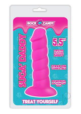 Suga' Daddy Silicone Dildo 5.5in - Pink