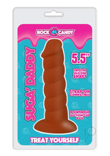 Suga' Daddy Silicone Dildo 5.5in - Chocolate