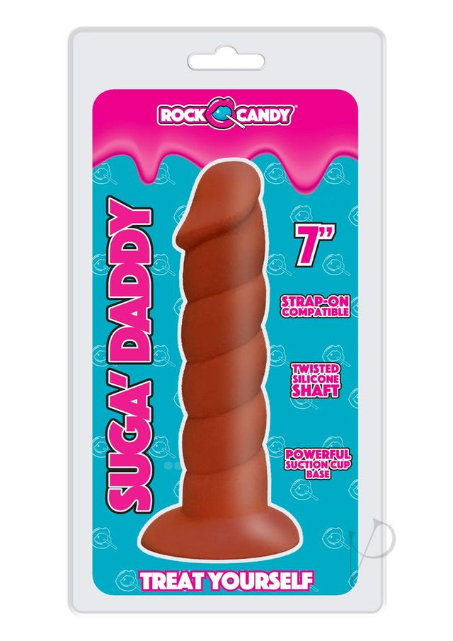 Suga' Daddy Silicone Dildo 7in - Chocolate