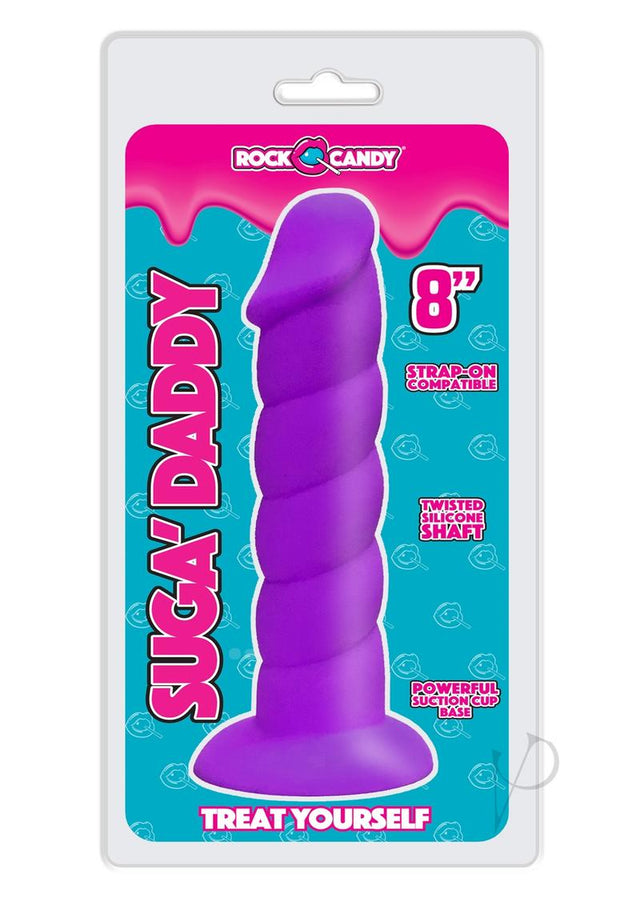 Suga' Daddy Silicone Dildo 8in - Purple