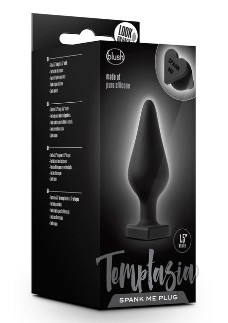 Temptasia Spank Me Silicone Butt Plug - Black