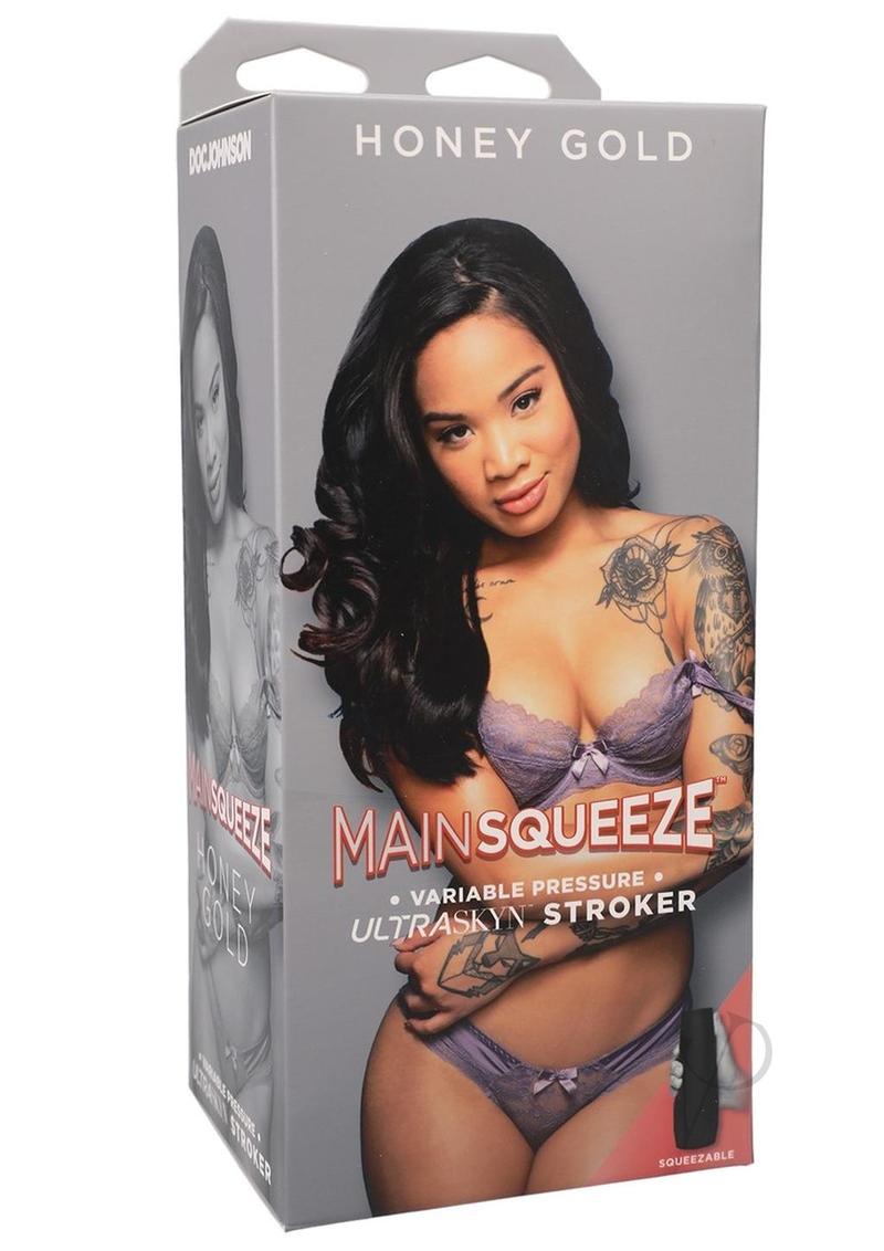 Main Squeeze Honey Gold Ultraskyn Masturbator - Pussy - Caramel