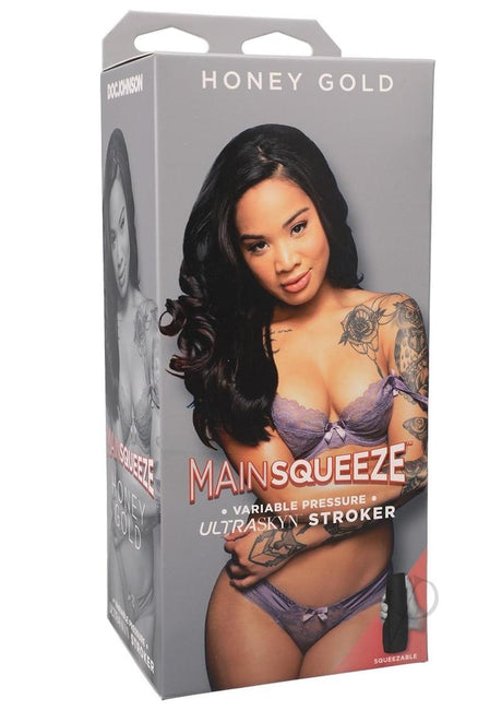 Main Squeeze Honey Gold Ultraskyn Masturbator - Pussy - Caramel