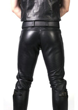 Prowler RED Leather Jeans 28in - Black