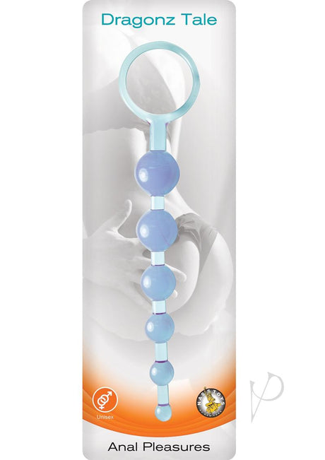 Dragonz Tale Anal Pleasures Silicone Anal Beads - Blue