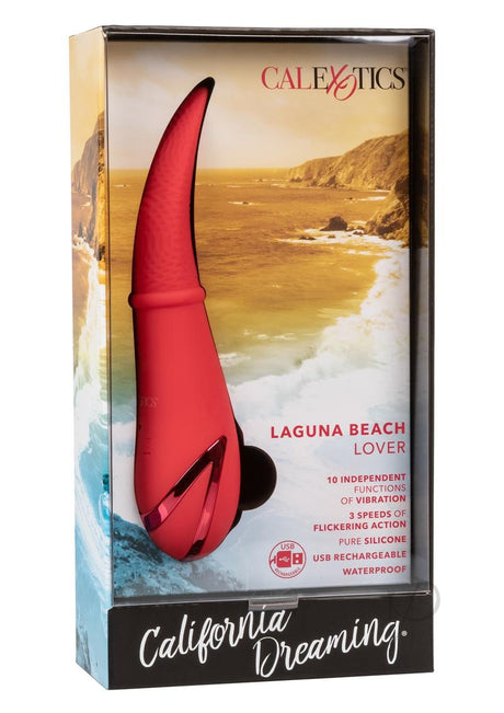 California Dreaming Laguna Beach Lover Rechargeable Silicone Vibrator - Red