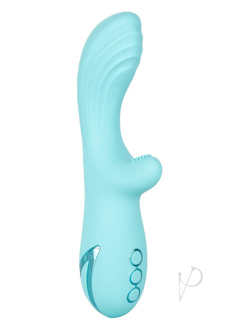 California Dreaming Catalina Climaxer Rechargeable Rotating Silicone Rabbit Vibrator - Blue