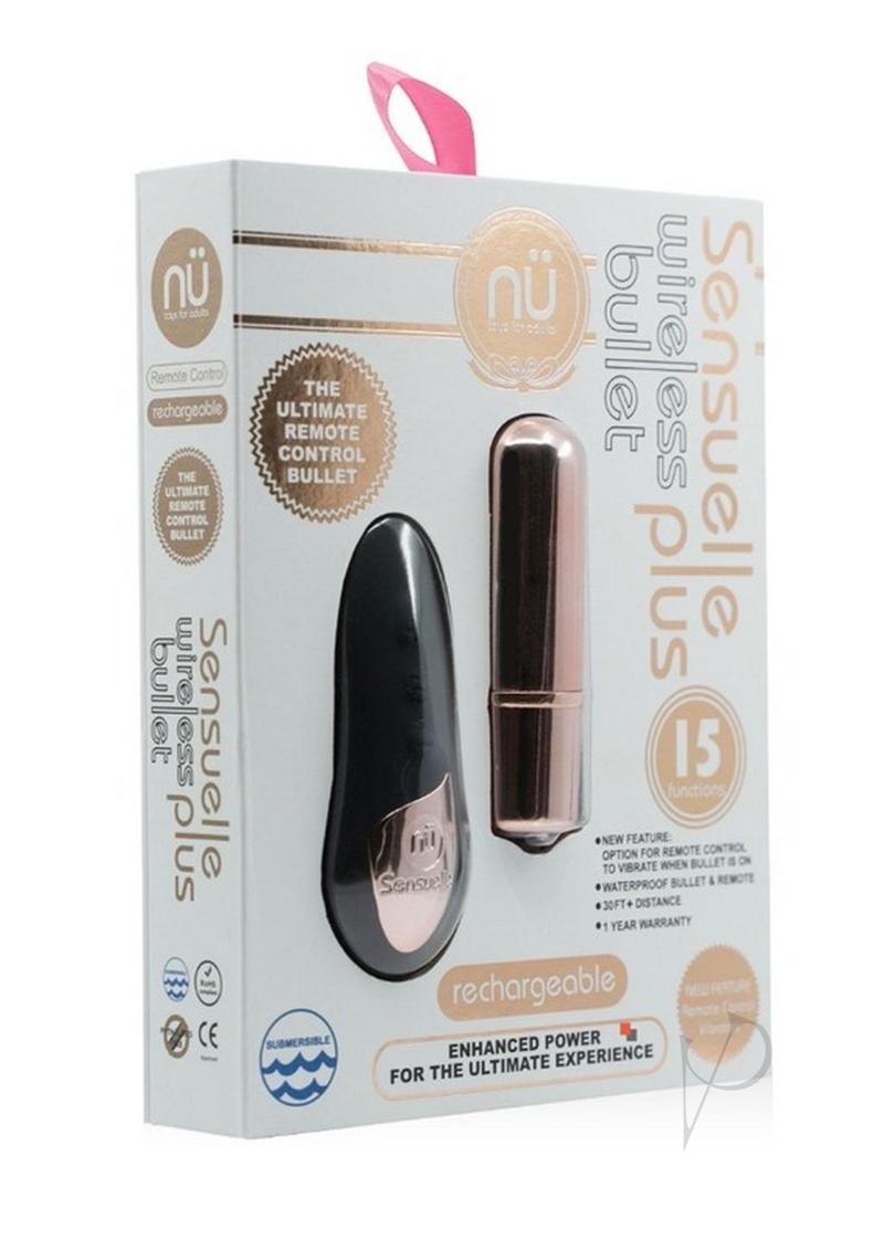 Nu Sensuelle Wireless Bullet Plus with Remote Control Rechargeable - Rose Gold