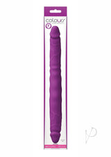 Colours Double Pleasures Silicone Double Dildo 12in - Purple